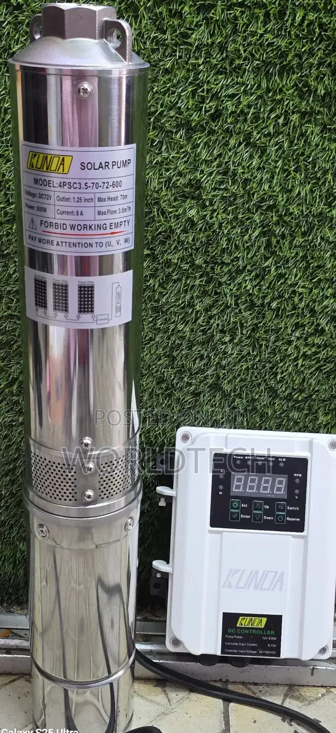 70m Head Kunda Submersible Solar Water Pump/72v 600watts Kunda Pump