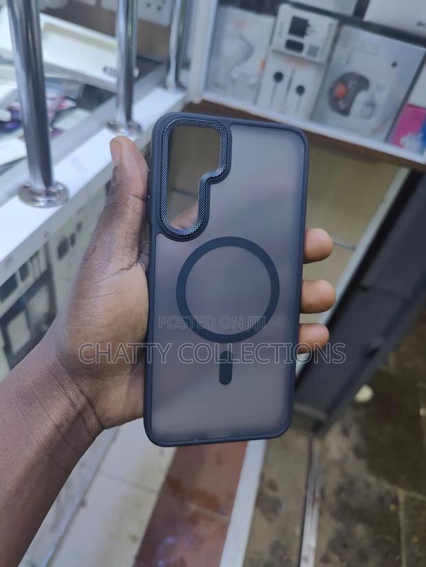 Black Samsung a Series Magsafe Phone Cover / Case With Matter Finish