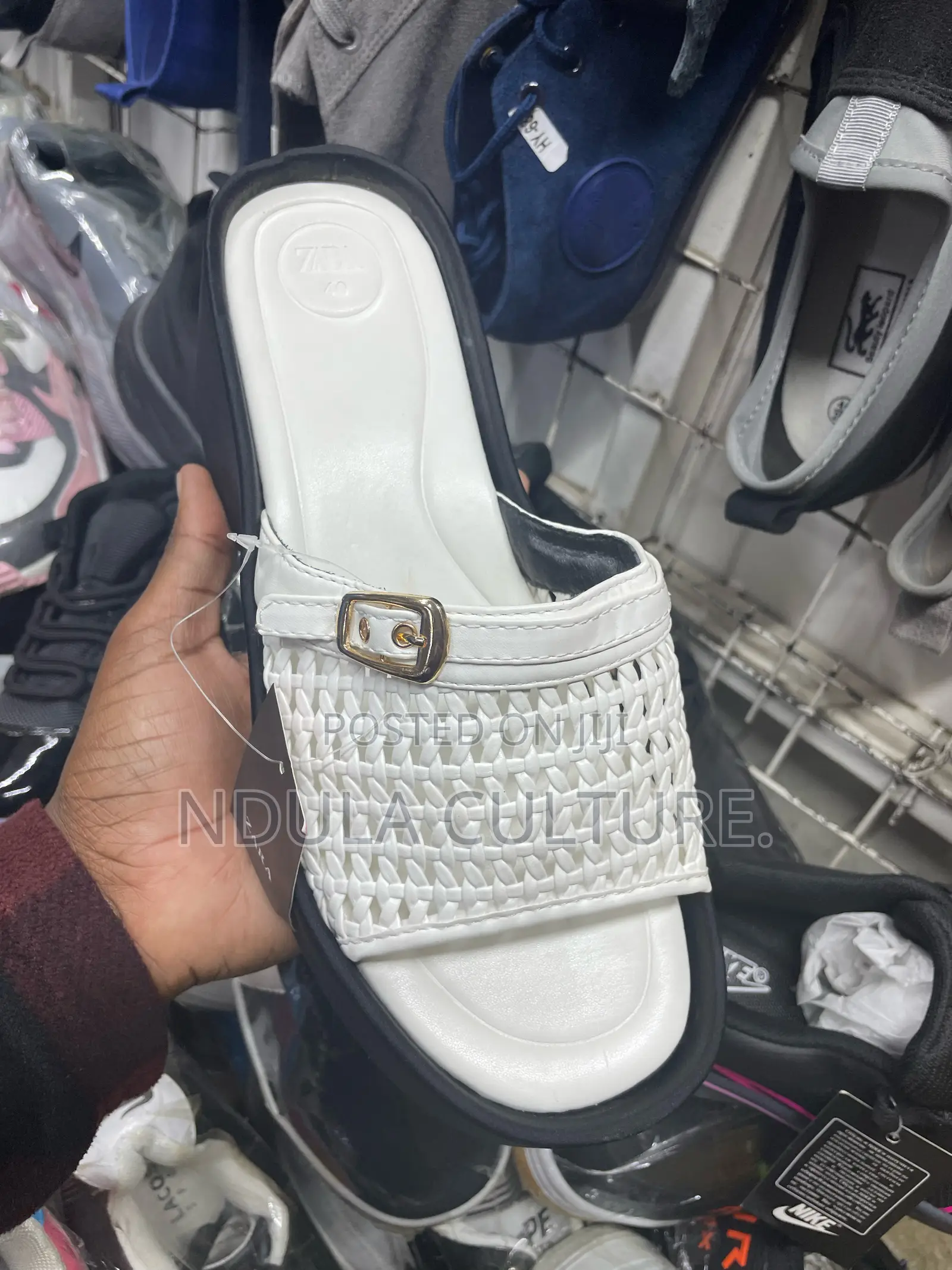 Zara Denim Platform Sandals