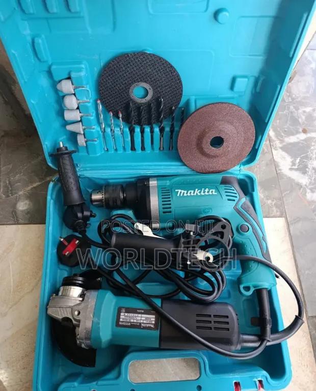 2 In1 Makita Combo Set /.Drill and Grinder Combo Kit