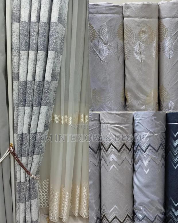 Premium Floral Curtains With Sheers and Wall Hanging - main view