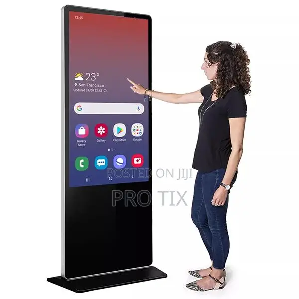 55” Touch Digital Signage Kiosk I3 8gb 128gb Floor Stand