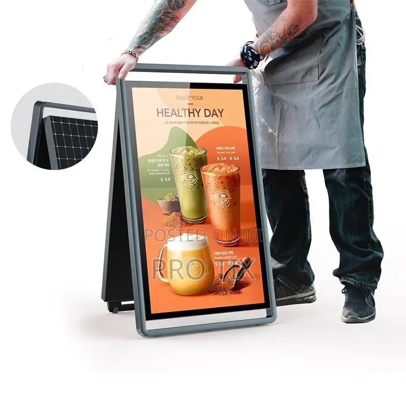 55” Outdoor a-Board Signage 1800nits Touch Android Battery