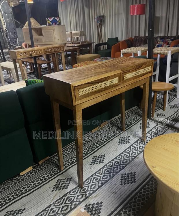 Rattan Face Mahogany Coffee Table - main view