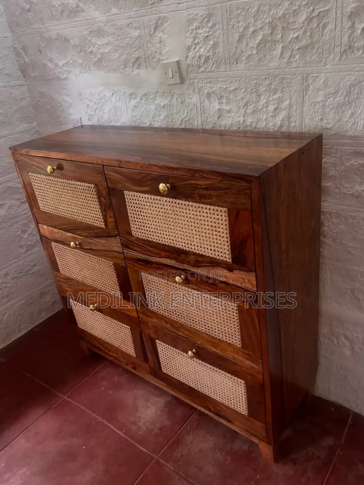 Zuo Modern Rattaned Chest of Drawers (Mango Wood)