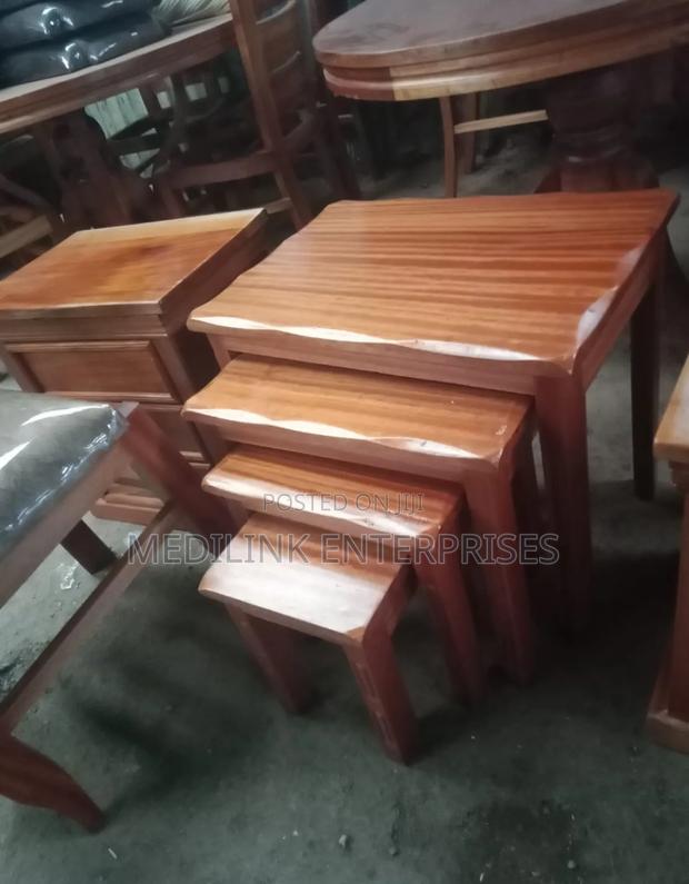 Kent Wa Vanish Mahogany Solid Nestle Stools - main view