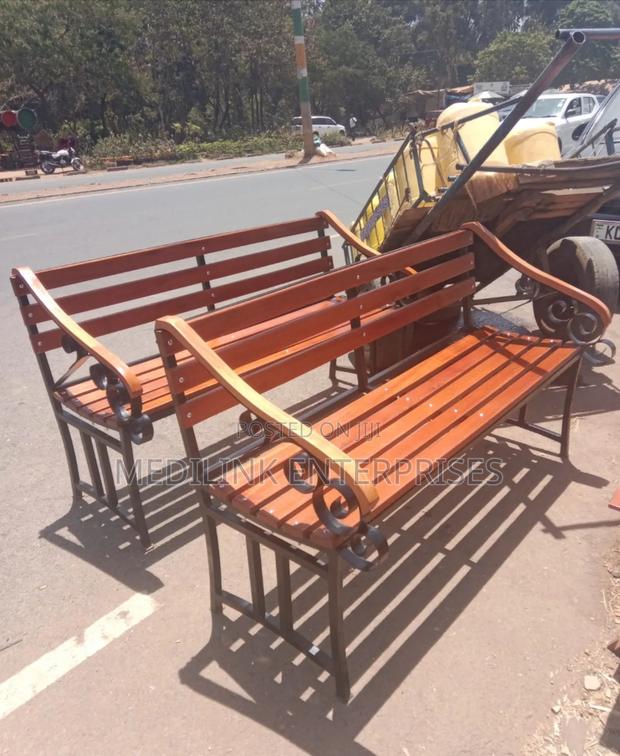 Pentay Wooden Metallic Outdoor Benches