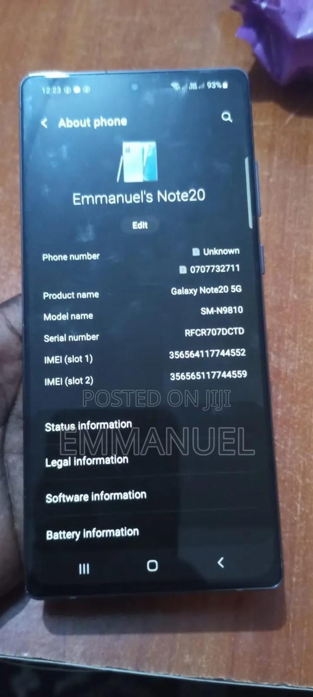 Samsung Galaxy Note 20 5G 256 GB Black - thumbnail 2