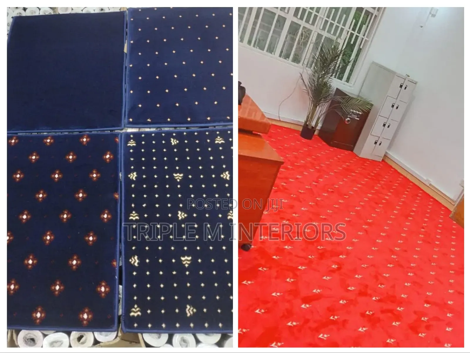 Refined Red Dotted Texture Executive Carpet