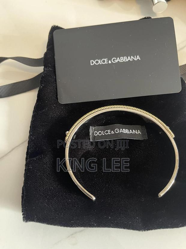 Original Dolce Gabbana Marina Logo Engraved Cuff Bracelet
