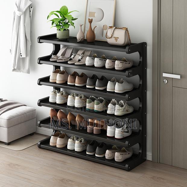 Black Diy *6 Layer Bamboo Shoe Rack* - thumbnail 2