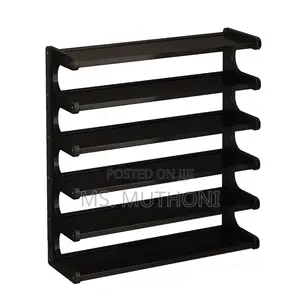 Black Diy *6 Layer Bamboo Shoe Rack*