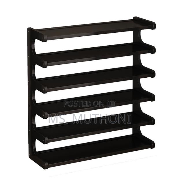 Black Diy *6 Layer Bamboo Shoe Rack* - thumbnail 3