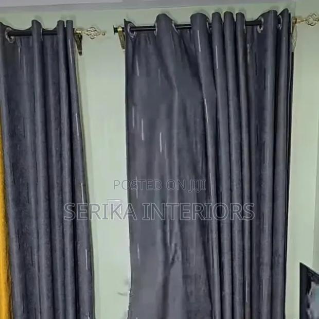 Grey Curtains Heavy Curtains Environmental Friendly Roberts