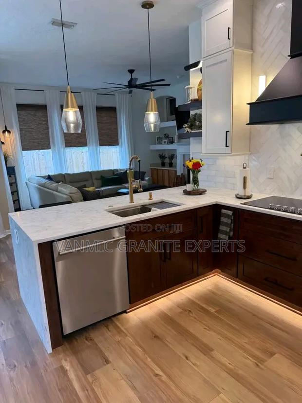 Quartz Kitchen Countertops Installation Modern Renovation Nairobi - thumbnail 3