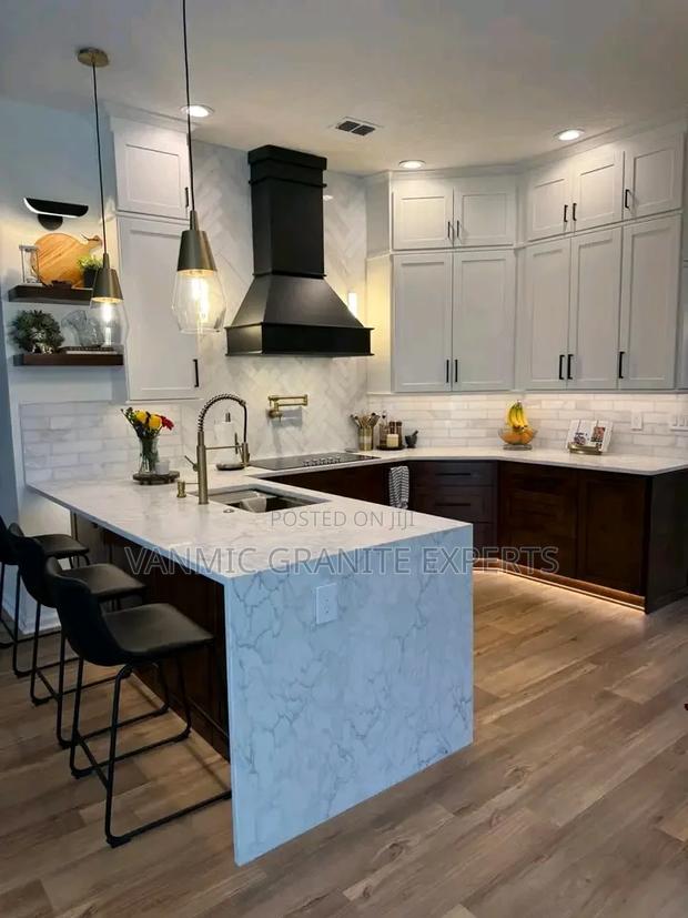 Quartz Kitchen Countertops Installation Modern Renovation Nairobi - thumbnail 4