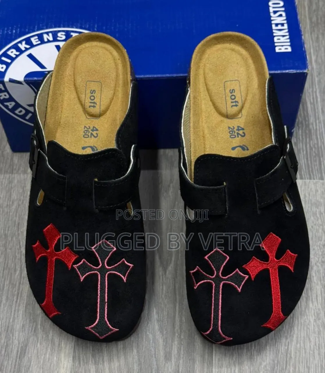 Amiri Soft Birkenstock-Clogs.