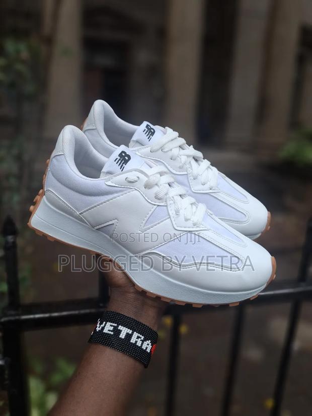 New Balance 327-Plain White . - main view