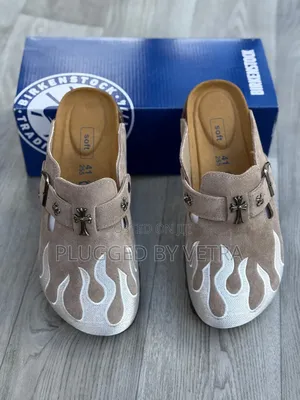 Birkenstock Chrome Hearts "Flame Print" Clogs
