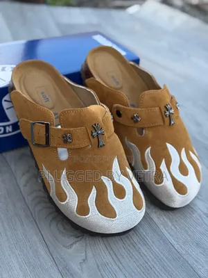 Birkenstock Chrome Hearts "Flame Print" Clogs