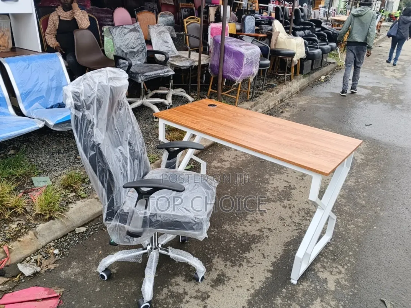 Computer Table With Leather Chair