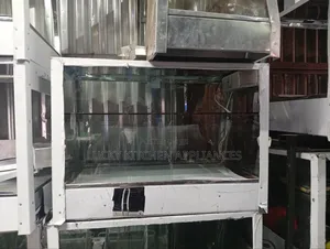 Clear Glass Stainless Steel Chips Display