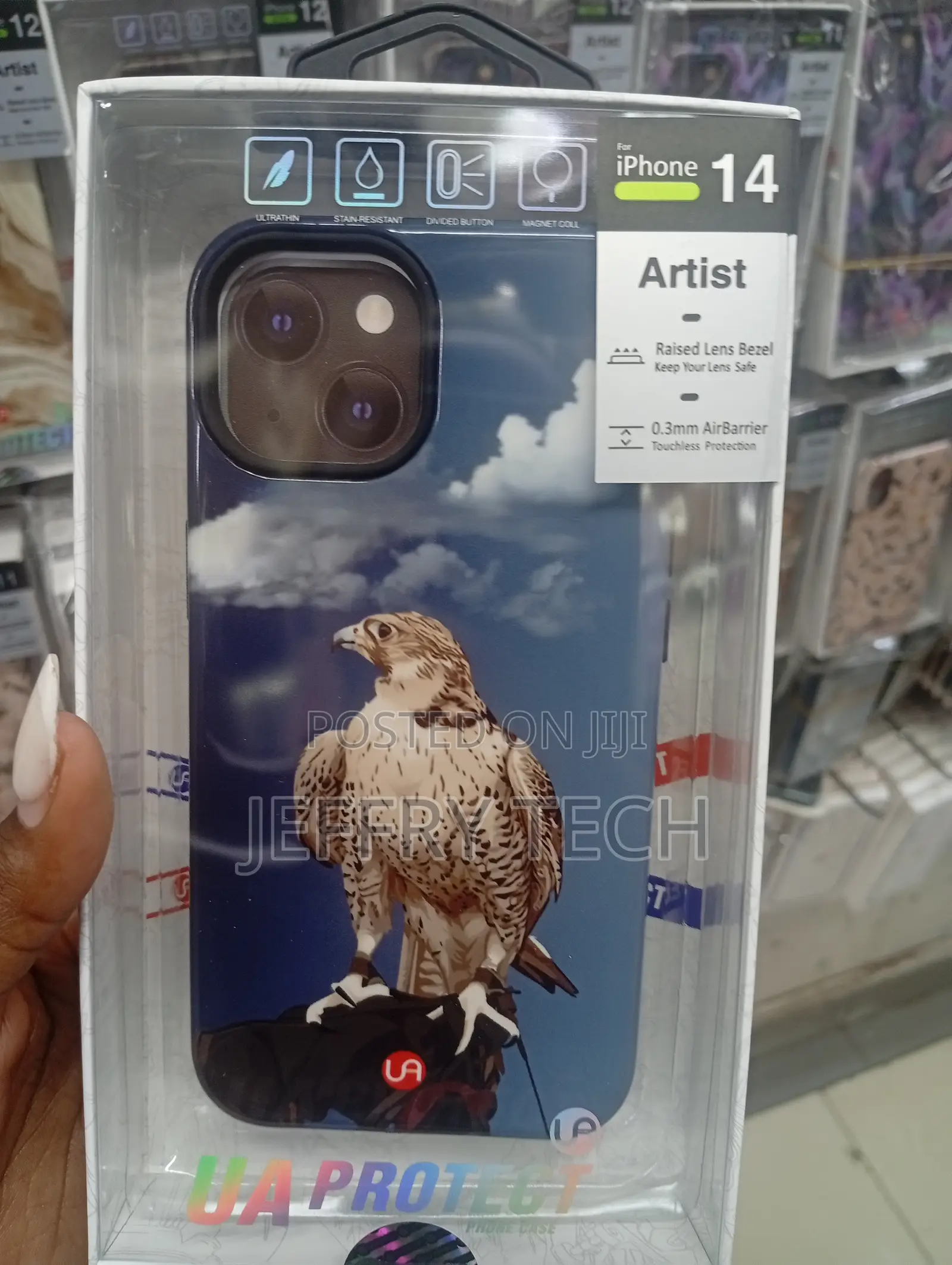 iPhone 14 Featuring a Cultural Falcon Design With Arabic Text