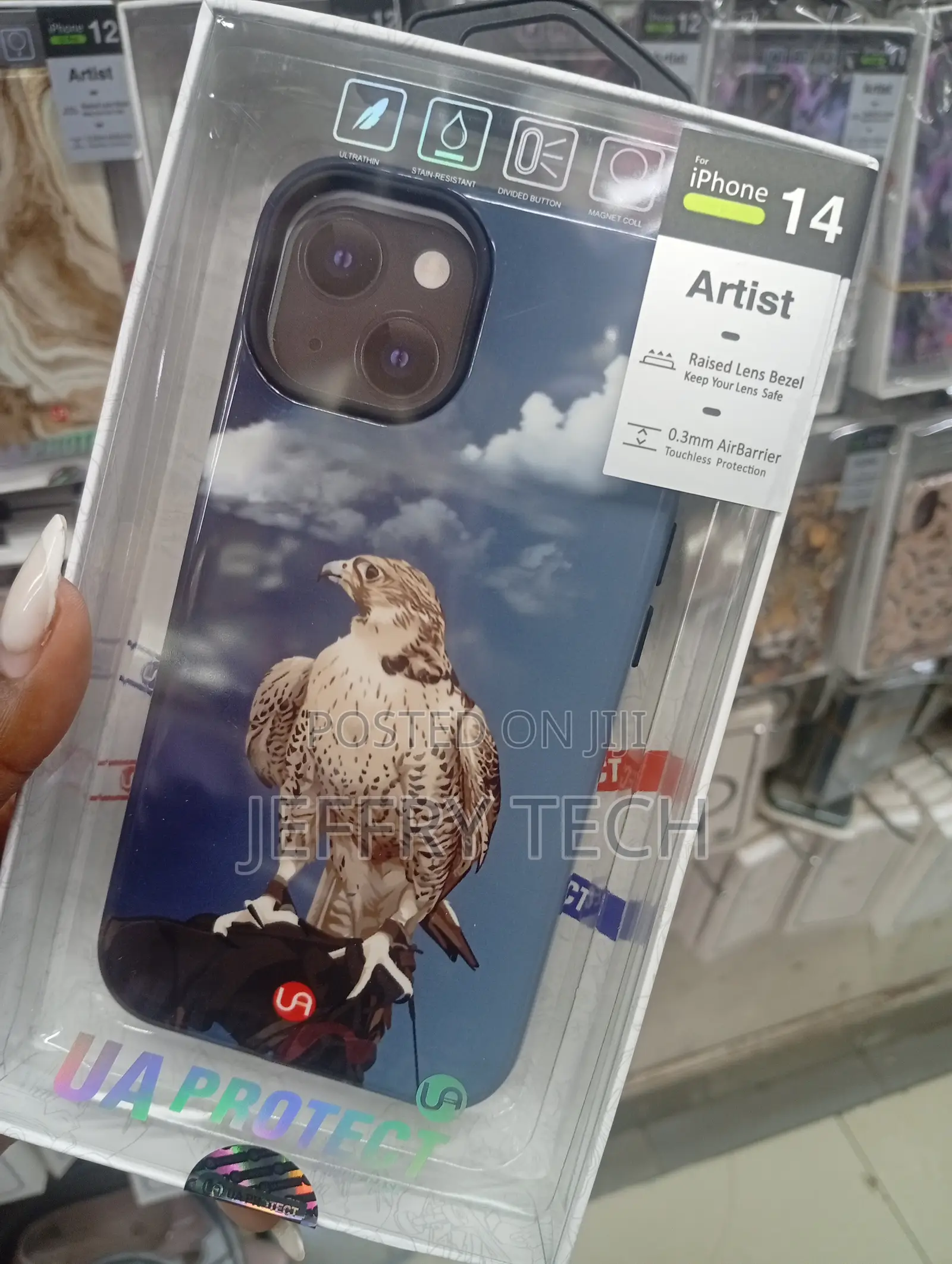 iPhone 14 Featuring a Cultural Falcon Design With Arabic Text