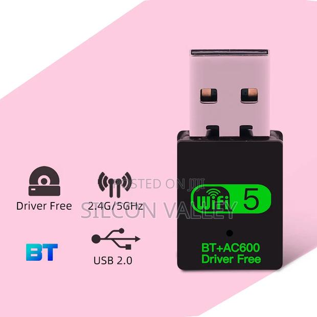 2in1 Usb Wifi +Bluetooth Adapter 600mbps Wireless Wifi Dongle - thumbnail 4