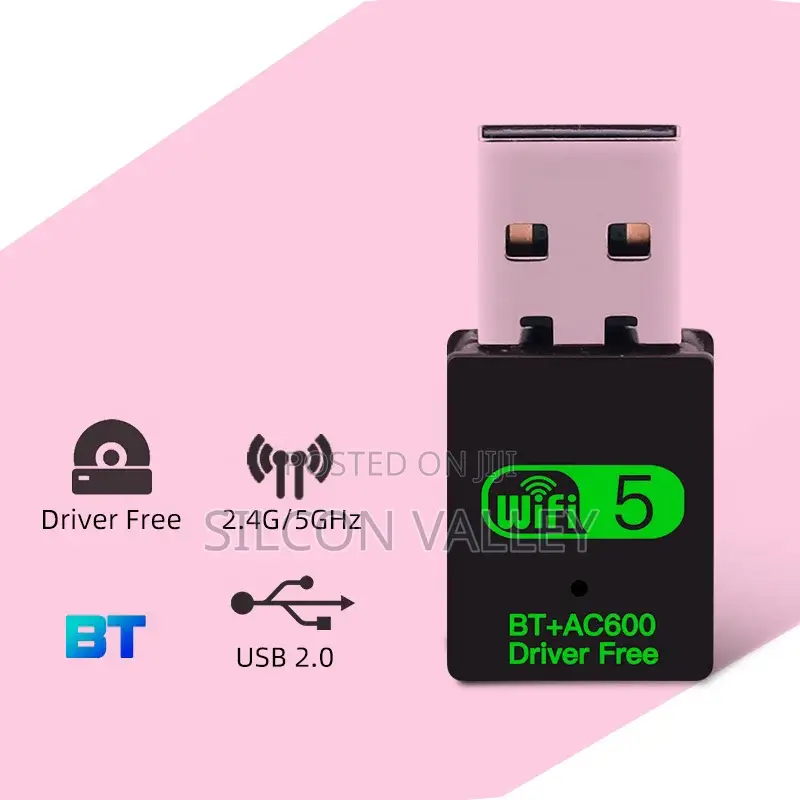 2in1 Usb Wifi +Bluetooth Adapter 600mbps Wireless Wifi Dongle