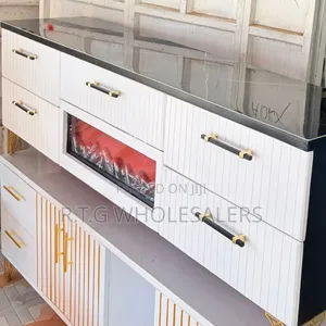 Modern Executive Tv Stand With Fireplace