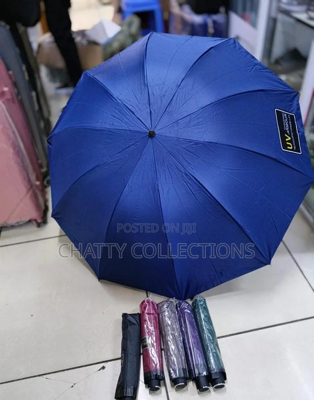 Plain Adult Foldable Large Strong Umbrella With Press Opening