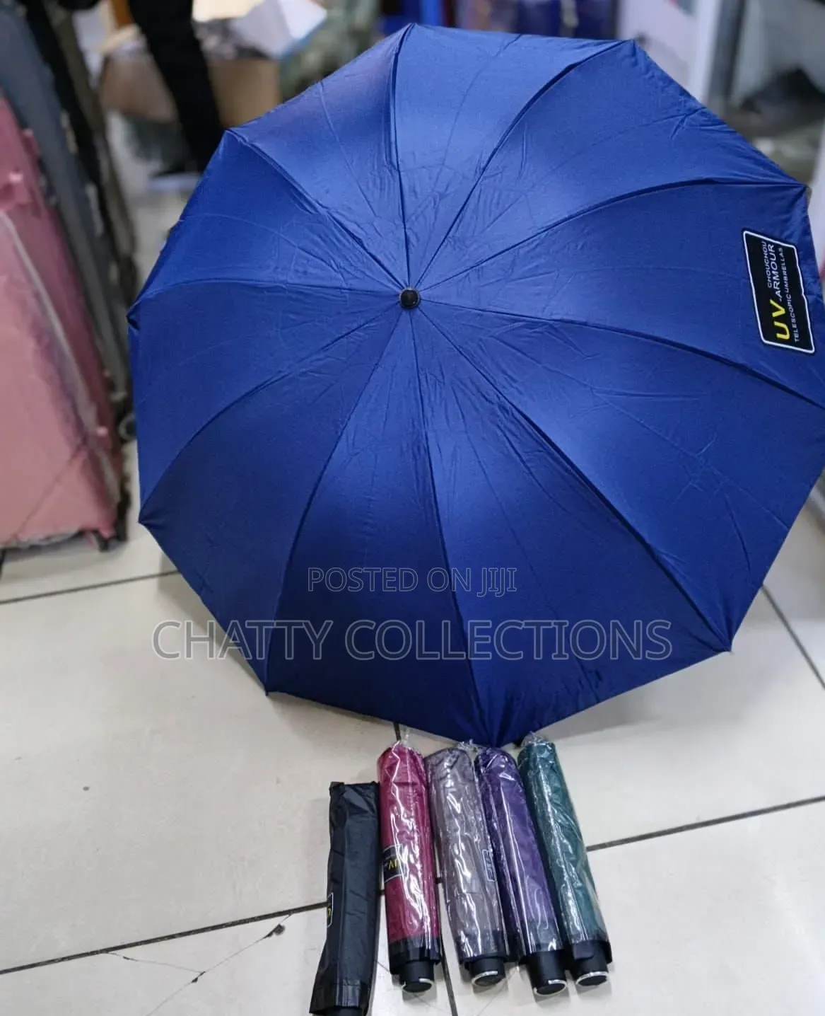 Plain Adult Foldable Large Strong Umbrella With Press Opening