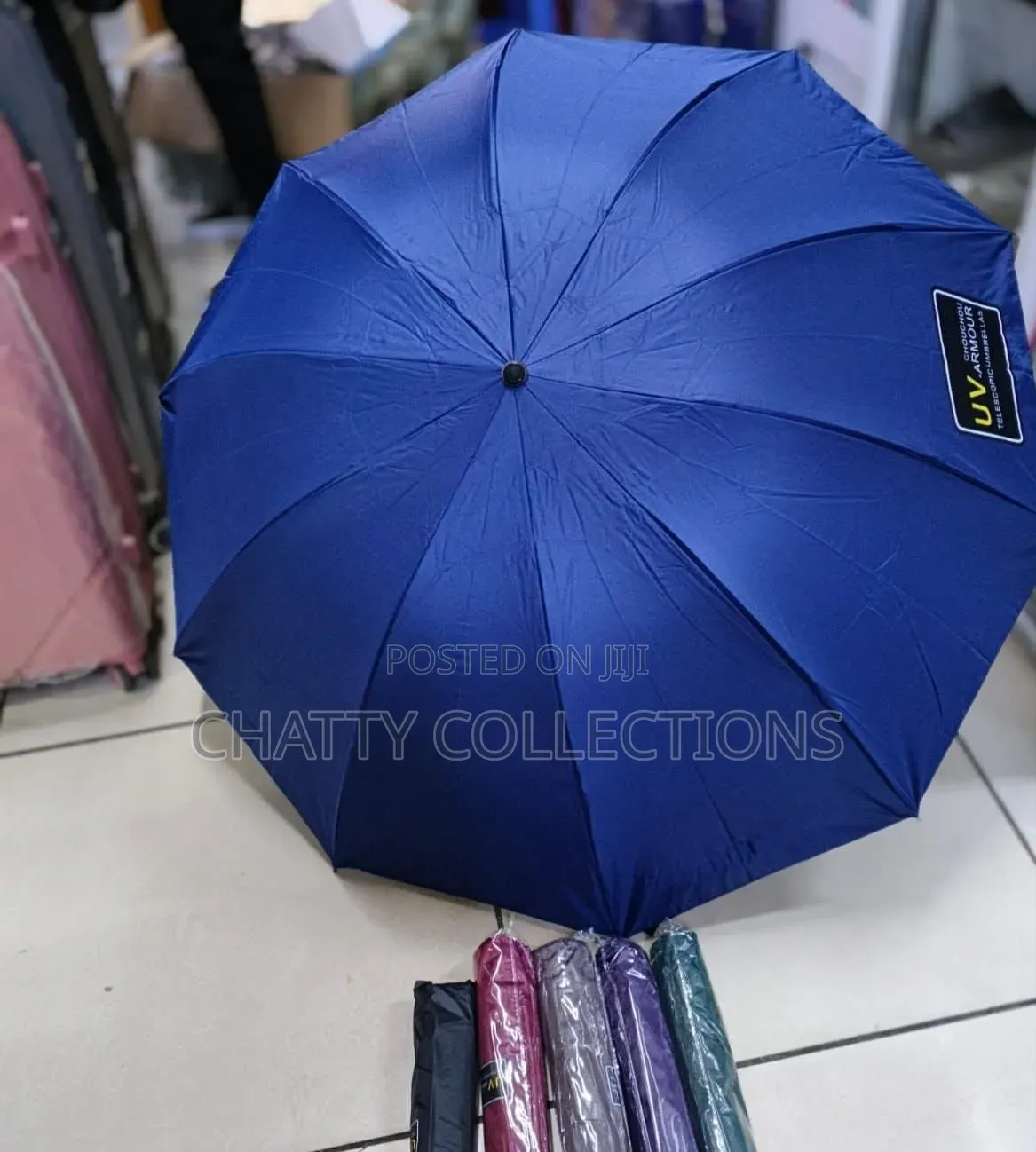 Plain Adult Foldable Large Strong Umbrella With Press Opening