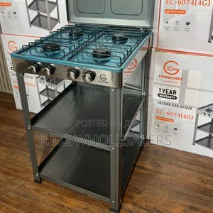 Eurochef Full Gas Standing Cooker With Storage Shelves