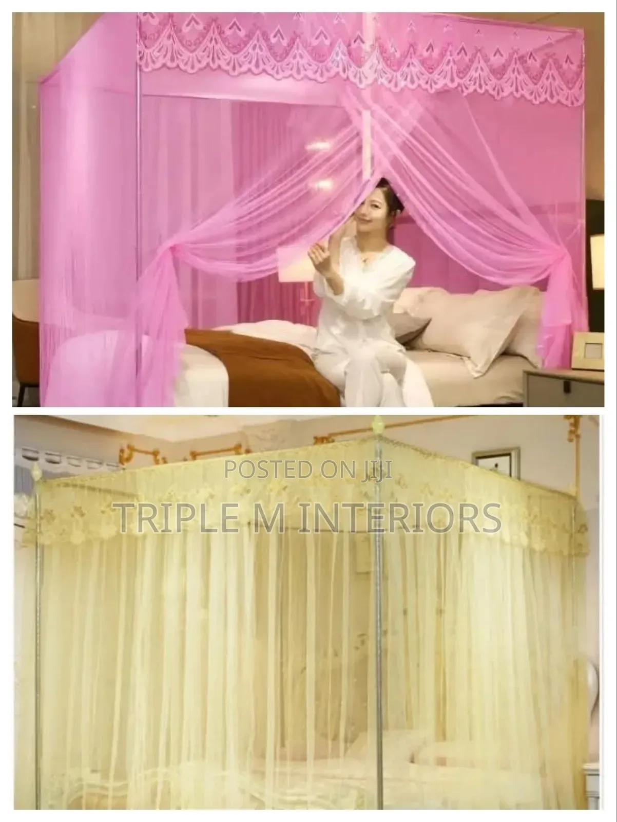 Beautiful Canopy Four Stand Mosquito Net for Bedrooms