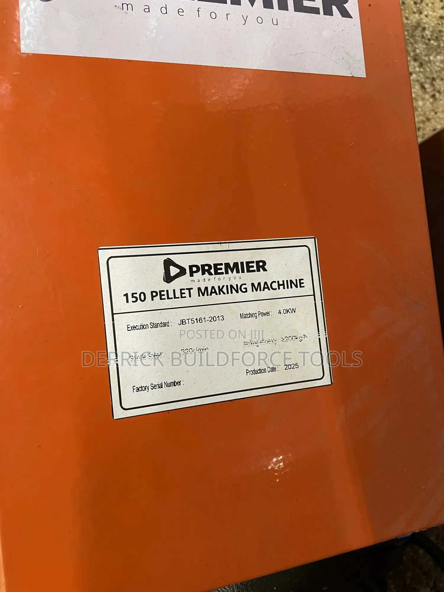 Premier Pellet Making Machine With 5.5hp Motor