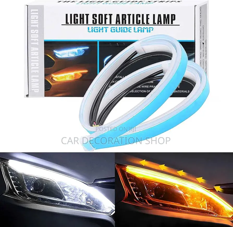 Flexible Dual Color Headlights DRL Sequential Turn Signals