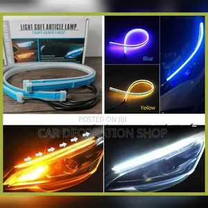 60cm Silicone Flexible Headlight DRL Stripfit Various Headlight Shape