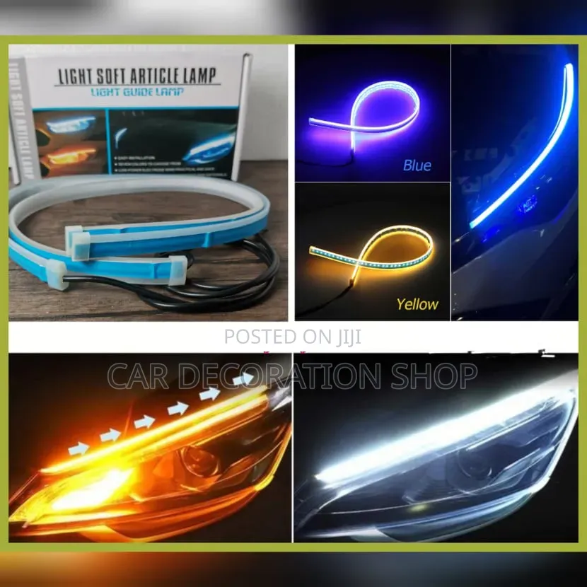 60cm Silicone Flexible Headlight DRL Stripfit Various Headlight Shape