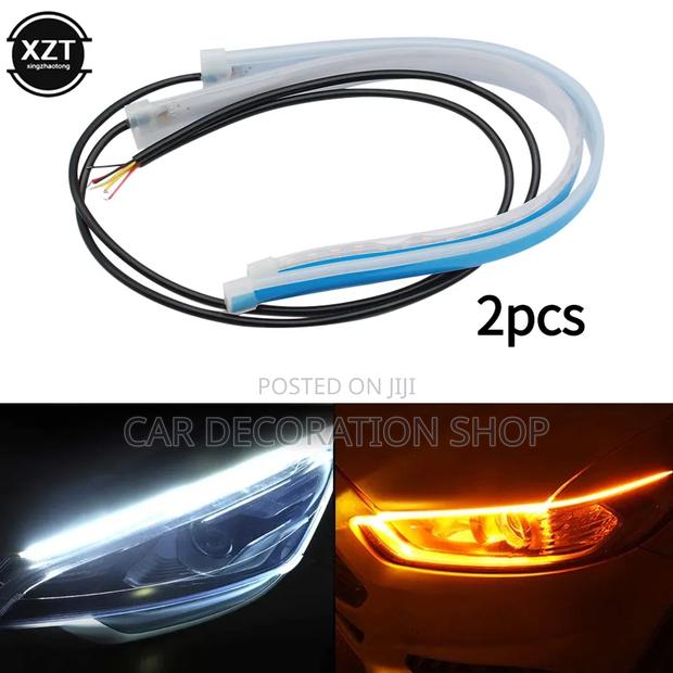60cm Silicone Flexible Headlight DRL Stripfit Various Headlight Shape - thumbnail 2