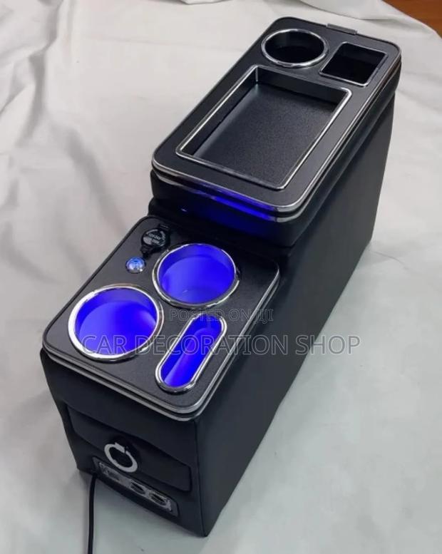 Centre Armrest Console Box4noah/Voxy/Esquire With Led Lights,Cupholder