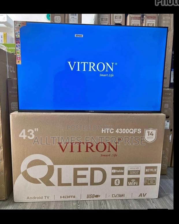 43 Inches Vitron Tv (Qled) With Netflix Bluetooth Chromecast Youtube