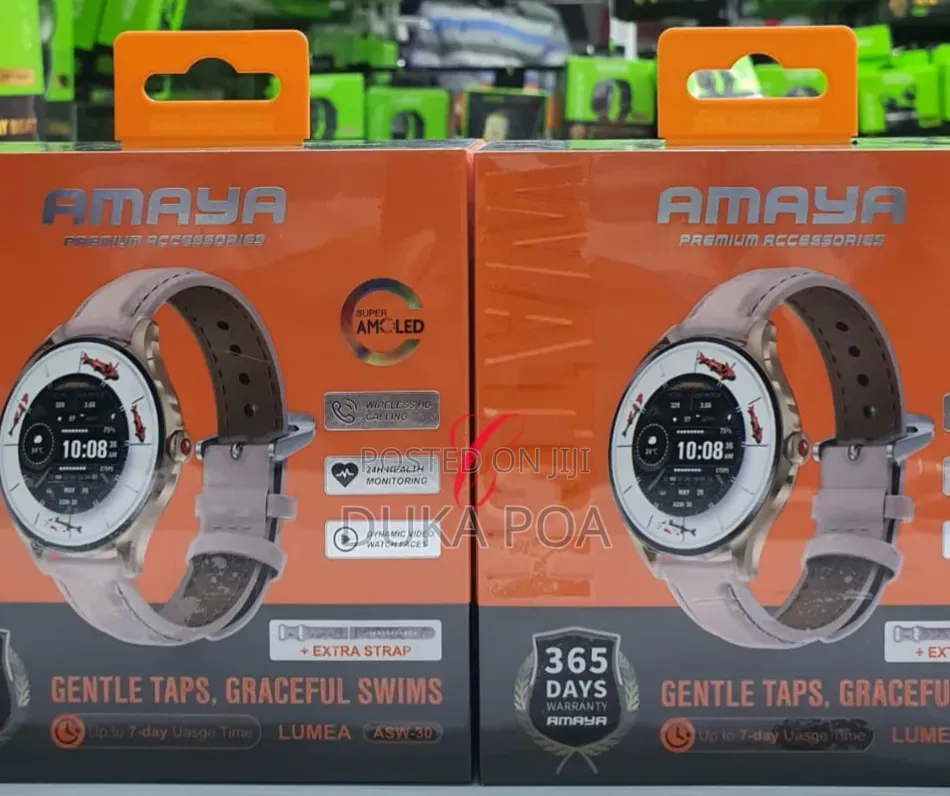 Amaya Lumea Asw-30 Amoled Smart Watch With Extra Strap