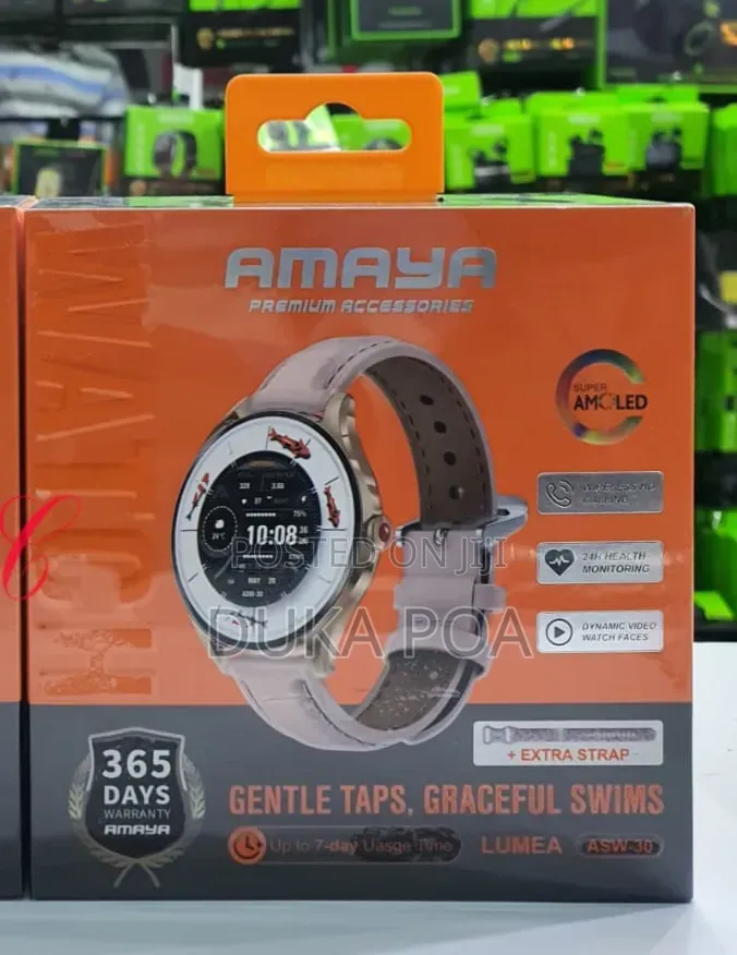 Amaya Lumea Asw-30 Amoled Smart Watch With Extra Strap