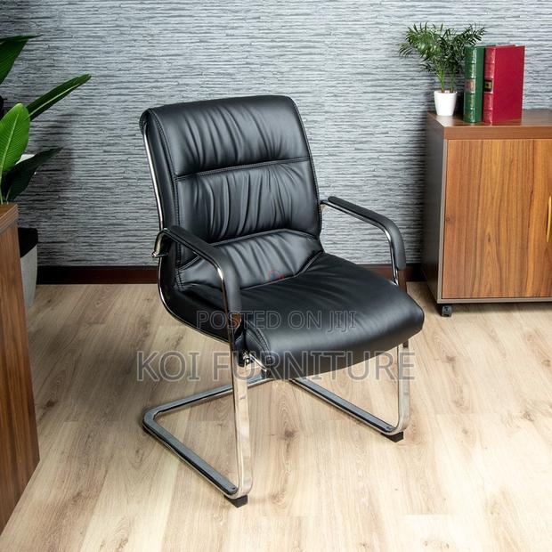 Office Chair; Leather Visitors Reception Desk Waiting Chairs - thumbnail 7