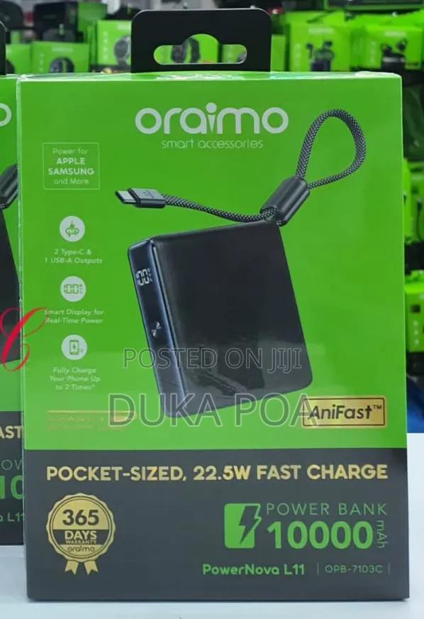 Oraimo Powernova 22.5w 10000mah Pocket Sized Fast Charging Power