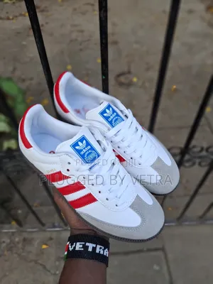 Amba Singlesole in -White/ Red Stripes Colourway.