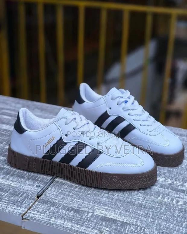 Adidas Double Sole,Black Stripes-Samba.
