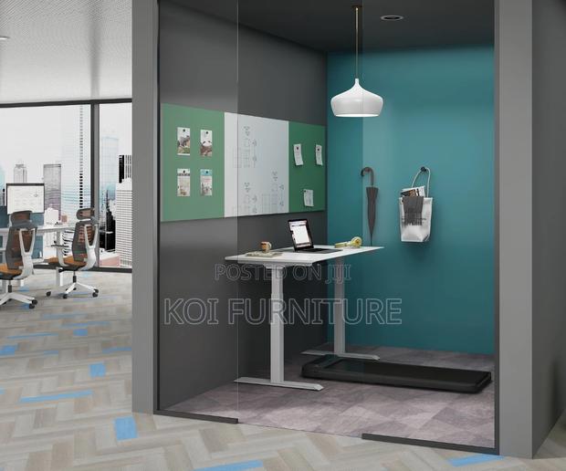 Office Desk; 1.2 Meters Electric Motorized Wooden Sit Stand Desk